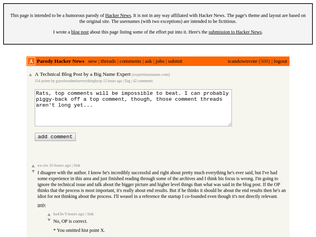 Preview of 'Hacker News Parody Thread (2013)'
