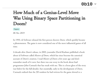 Preview of 'The genius of binary space partitioning in Doom (2019)'