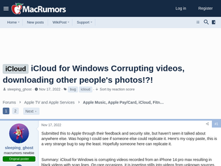 Preview of 'iCloud for Windows downloading other people's photos'