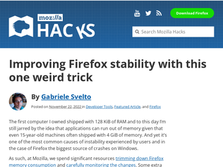 Preview of 'Improving Firefox stability on Windows by retrying failed memory allocation'
