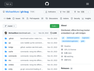 Preview of 'Git-bug: Distributed, offline-first bug tracker embedded in Git'