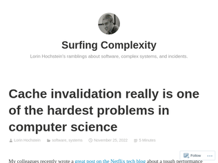 Preview of 'Cache invalidation really is one of the hardest problems in computer science'