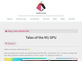 Preview of 'Tales of the M1 GPU'