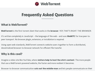 Preview of 'WebTorrent'